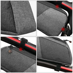 1Pc  Bike Storage Bag Cycling Pouch Storage Bag Bike Front Beam Bag - Picture 1 of 12