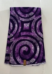 African Print Fabric, Ankara Fabric, Purple Fabric - Picture 1 of 4