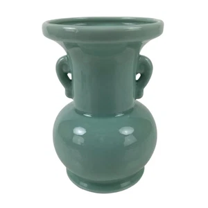 Japanese Buddhist Altar Porcelain Flower Vase Vtg Hanatate Celadon Blue BA537 - Picture 1 of 7