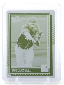 RHETT LOWDER 2025 DONRUSS RATED ROOKIE PRINTING PLATE SSP RC 1/1 Q4877 - Picture 1 of 2