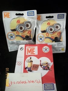 Mega Bloks Minions Valentine KEVIN I'm w Cupid Series Sealed Pack BOB w Wings x2 - Picture 1 of 1