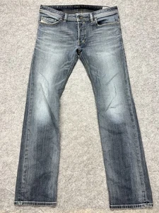 Diesel Safado Jeans Men's Size 36x32* Slim Straight Blue Button Fly CROTCH HOLE - Picture 1 of 15