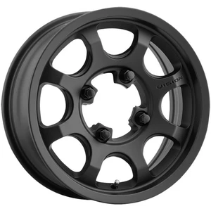 15x7 +38 Vision 351 Flow 4x136 Satin Black Wheels (Set of 4) - Picture 1 of 3