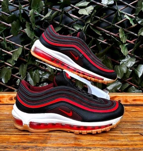 Nike Air Max 97 Sneakers - Black & Red - Picture 1 of 5