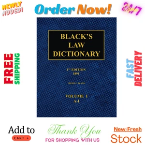 Black'S Law Dictionary – 1St Edition (1891): Volume 1 - Picture 1 of 2
