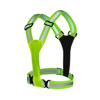 Chaleco para Correr Reflectante LED Correas Elásticas Alta Visibilidad USB Recargable Foto 1 de 4