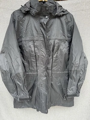 Chaqueta Eddie Bauer Mujer SP Pequeña Negra Lluvia GoreTex Impermeable Cremallera Completa Con Capucha Foto 1 de 4