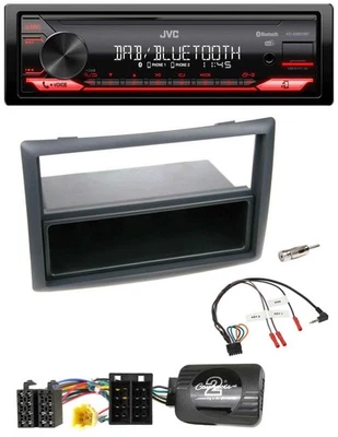 JVC Bluetooth USB DAB Lenkrad Autoradio für Renault Megane 2007-2008 schwarz - Bild 1 von 4
