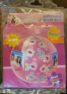 Barbie Vintage 2001 Rand 20" Pelota de Playa Inflable Genial Barbie Gráficos NoS  Foto 1 de 2