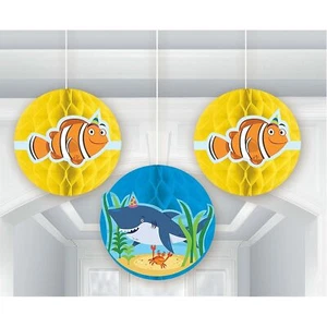Ocean Buddies Sea Life Animals Water Luau Birthday Party Honeycomb Decorations - Picture 1 of 1