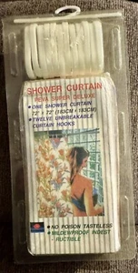 Vintage Floral Shower Perva Super Deluxe Curtain And Ring Set Retro 72 ”x 72” - Picture 1 of 5