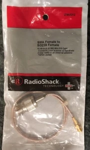 Scanner To 2 Way Radio Cable SMA (F) to S0239 (F) - Gold Plated RS 278-0012 - Picture 1 of 2