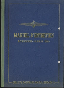 BORGWARD HANSA 1500 Manuel D´Entretien Handbuch BA - Picture 1 of 7