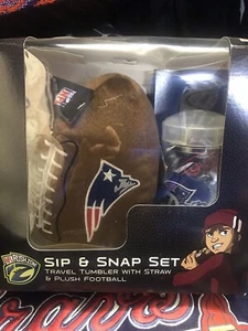 NFL Sip & Snap Set New England Patriots Cup & Football By Northwest Company - Picture 1 of 3