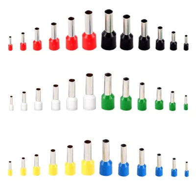 1000 × Crimp Cable Connectors Insulated Ferrule Wire Terminal Pin End 22-10AWG - Image 1 of 4