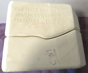 Ceramic Slip Mold DUNCAN OWL MUSIC BOX DM -627 code 8 abt 4 x 6 1/2 in - Picture 1 of 3