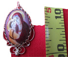 Mother of God Pendant Finift Enameled Jewelry Filigree/Handmade/FREE SHIP IN US