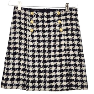Talbots Rock Damen 6P kariert schwarz Wollmischung Plissee Academia Retro Knöpfe - Bild 1 von 15