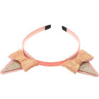 Shiny Sequin Cat Ear Headband for Girls and Women - Pink-