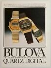 1977 Print Ad Bulova Quartz Digital Montres-Bracelets LCD Montre Homme et Femme