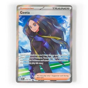 Pokemon - Geeta - 218/197 - SV Obsidian Flames - Full Art Trainer Card - Picture 1 of 1