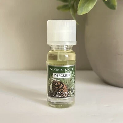 Slatkin & Co ВЕЧНОЗЕЛЕНЫЙ 0,33 жидкой унции 9,7 мл домашний аромат масло для ванны тела работает - Изображение 1 из 3