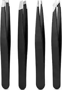Tweezers Set, High Precision Stainless Steel Eyebrow Tweezers for Facial Hair - Picture 1 of 1