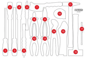 KS TOOLS Leere Schaumstoffeinlage zu 811.0017 - Bild 1 von 1