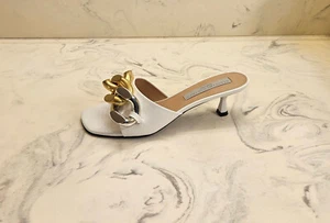 New! Stella McCartney 'Falabella' Chain Mule Sandal White 8 US 38 Eur. MSRP $835 - Picture 1 of 12