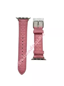 New COACH 4700208 Pink Leather Replacement Strap Band For Apple Watch 38MM/40MM - Picture 1 of 6