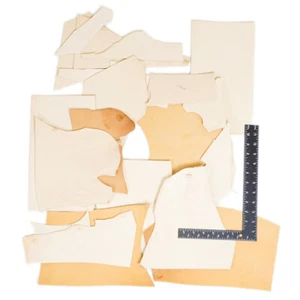 FLASH SALE!Lightweight 1lb Veg Tan Leather Remnants, USA, Great Quality, 2-6oz - Picture 1 of 3
