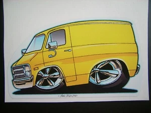 Adesivo giallo Dodge Van '71 - 77 - Foto 1 di 1
