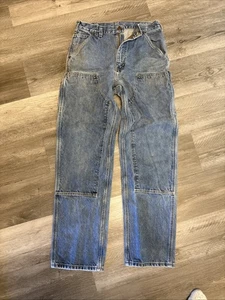 Carhartt B73 DST Double Knee Denim Carpenter Logger Work Jeans Men’s 32x34 - Picture 1 of 9