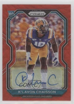 2020 Panini Prizm Red Wave /149 K'Lavon Chaisson #352 Rookie Auto RC - Image 1 of 2