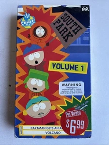 SOUTH PARK - VOLUME 1 ANIMATED VHS VIDEO, 2 EPI. CARTMAN ANAL PROBE, VOLCANO - Picture 1 of 2