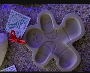Brown Bag Gingerbread Boy Stoneware Cookie/dough ArtMold - Picture 1 of 2