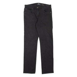 7 FOR ALL MANKIND Slimmy Mens Jeans Black Slim Skinny W33 L32 - Picture 1 of 6