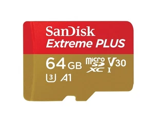 SanDisk Extreme Plus Micro SDXC Uhs-I 64GB 100MB/S Memory Card With Very Good 3E - Picture 1 of 3