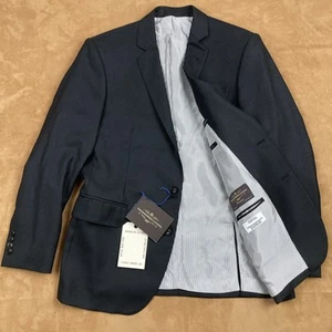 $975 NWT Brooklyn Tailors BKT05 Black Blazer Suit Jacket Cloth By Canonico - Picture 1 of 13