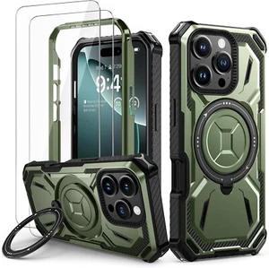 Lanhiem Hülle für iPhone 16 Pro Max – 360° Ring-Ständer, Militärischer Schutz - Bild 1 von 5