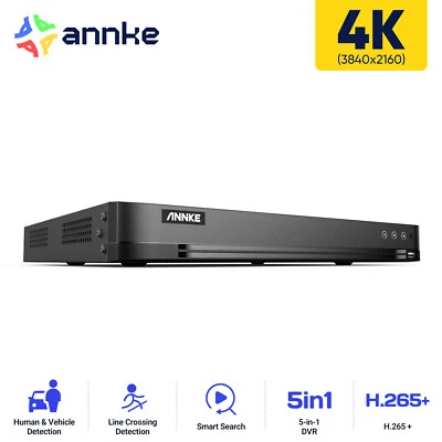 ANNKE 4K 8MP 16CH 5IN1 DVR Security Video Recorder H.265 Human&Vehicle Detection - Image 1 of 4