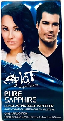 1 Caja Splat Rebellious Colors Zafiro Puro Kit Completo con Blanqueador y Peróxido Foto 1 de 2