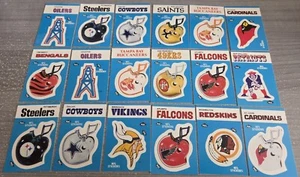 1987 Fleer Team Action Stickers Helmet Logo Card Lot 18 Cowboys 49ers Redskins - Picture 1 of 2