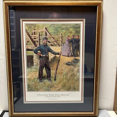 79-я милиция штата Нью-Йорк Don Troiani Ltd. Издание с сертификатом подлинности подписанное в рамке - Изображение 1 из 4