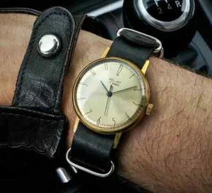 Reloj de lujo, oro 20 micras, reloj soviético De Luxe", "Poljot", 1er MChZ - Imagen 1 de 6