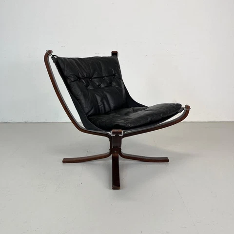 DANISH FALCON CHAIR SIGURD RESELL RESSELL 60s 70s MIDCENTURY BLACK #3888 Cover