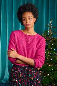 Seasalt Women's Jumper - pink Lily Bell Mohair Blend Jumper - Regular - Camellia