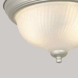 Mainstays 11” Flush Mount Ceiling Light | Satin Nickel | Frosted Glass | NEW - Picture 1 of 4
