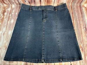 Falda vaquera Style & Co para mujer talla 16 azul con panel de jean hasta la rodilla 38x21,5 - Imagen 1 de 7