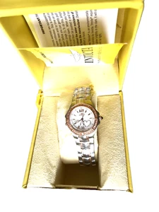Invicta Two-Tone Diamond Accents "Diamond Heart" Ladies Dress Watch, New W Tag! - Picture 1 of 3